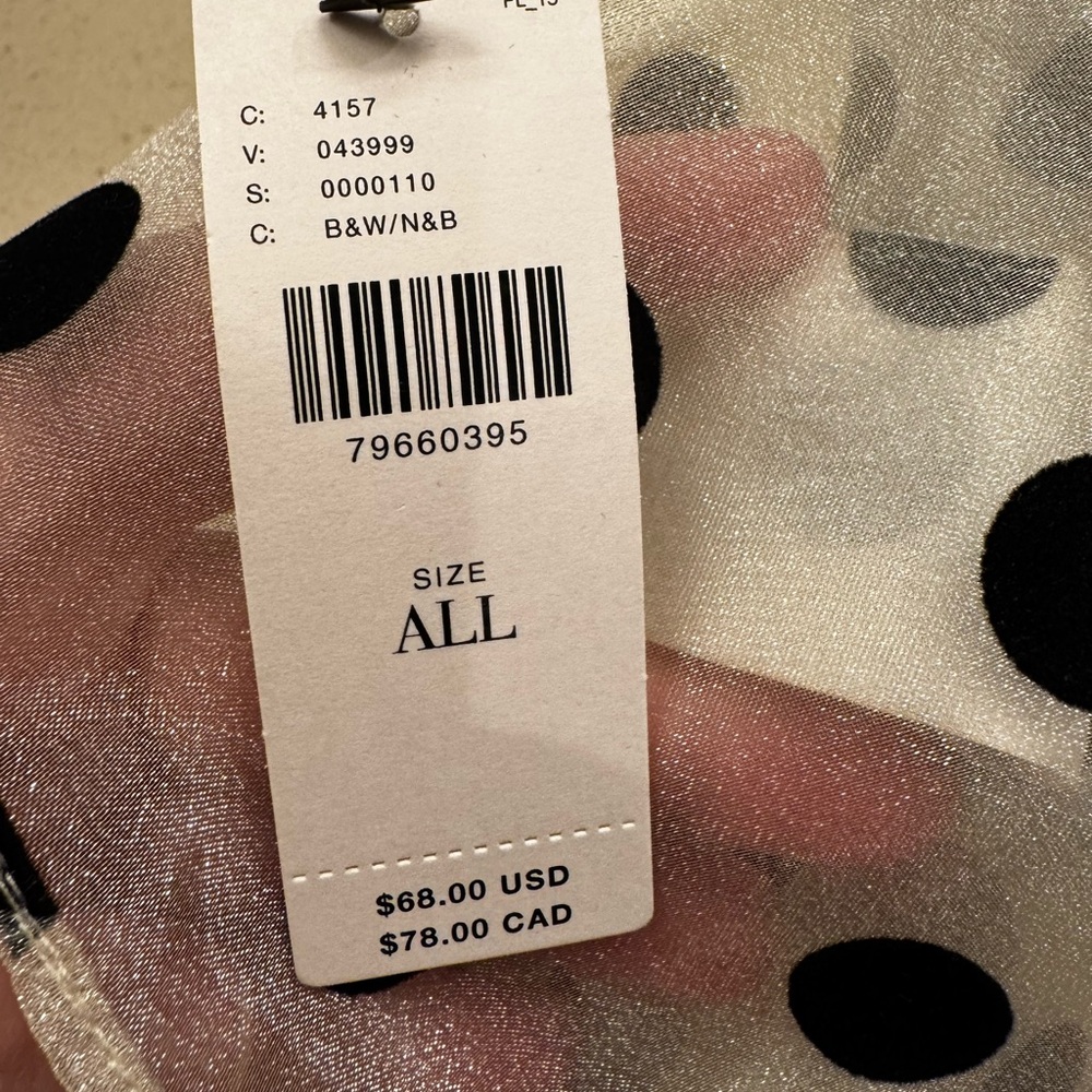 Anthropologie Black Polka Dot Rosette Tulle Sleeves - Picture 5 of 5